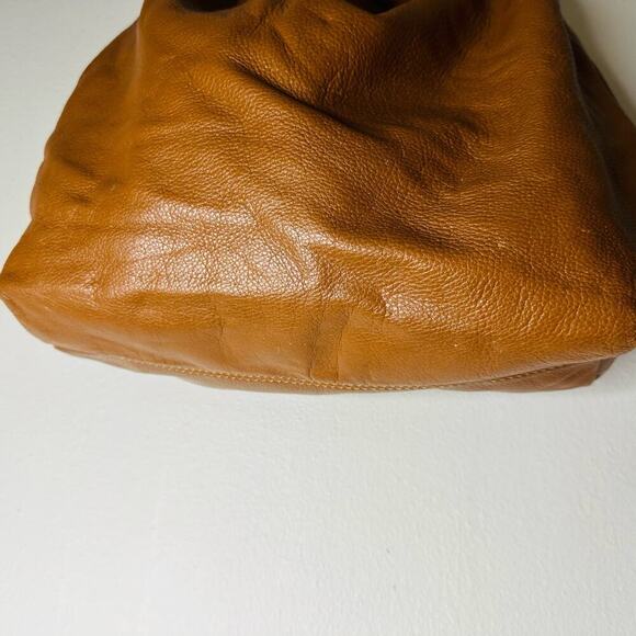 MICHAEL KORS Women's Jetset Brown Leather Gold Chain Handle Shoulder Bag - Picture 7 of 13